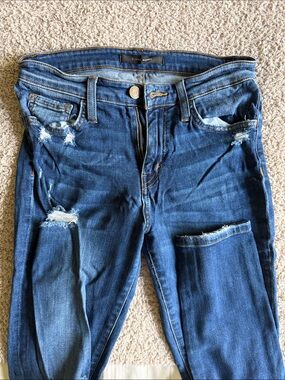 Flying Monkey Ripped Dark Blue Skinny Jeans